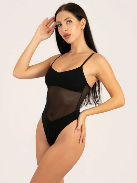 BareEssence Tan-Through One-Piece Swimsuit