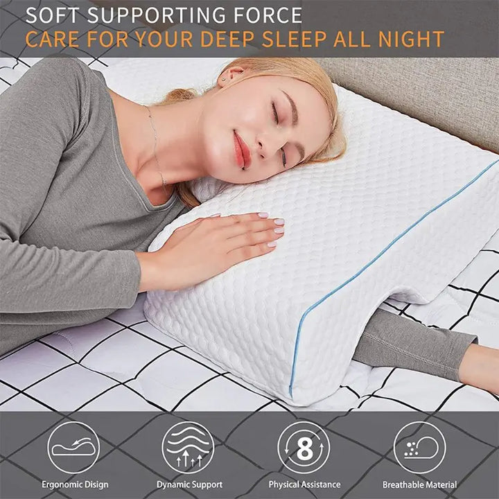 Memory Foam Pillow-Couple Pillow Breathable Arm Rest